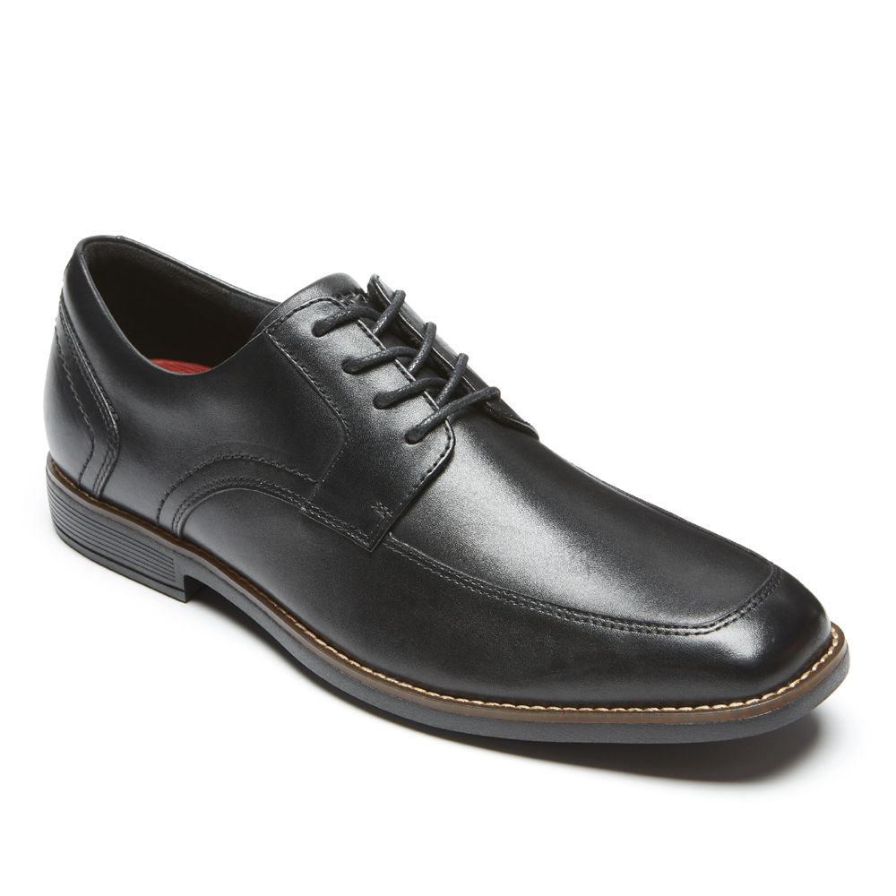 Rockport Singapore Mens Oxfords - Braylon Apron Toe Black - RS9072681